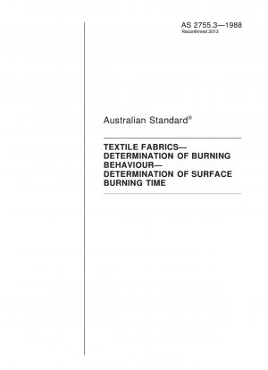 Tejidos textiles - Determinación del comportamiento de combustión - Determinación del tiempo de combustión superficial