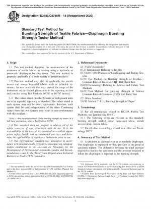 Método de prueba estándar para la resistencia al estallido de tejidos textiles: método de prueba de resistencia al estallido del diafragma